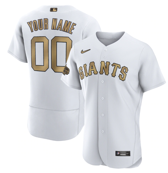 Men's San Francisco Giants Active Player Custom 2022 All-Star White Flex Base Stitched MLB Jersey